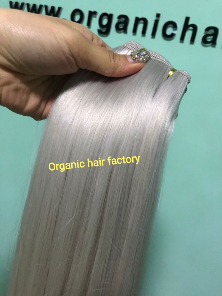 Hair extensions natural row hair method supplier color 60a RB12